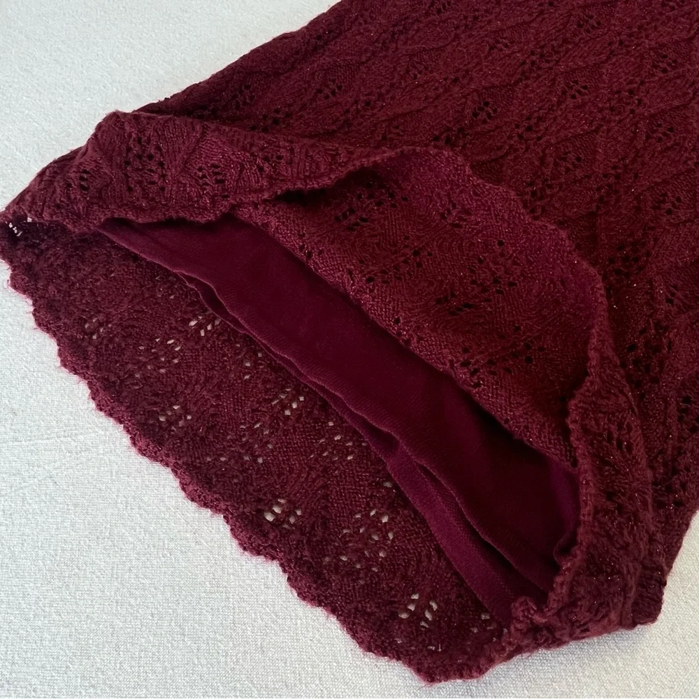 Girl's Size Large (10/12) Cat & Jack Burgundy Lined Sweater Dress